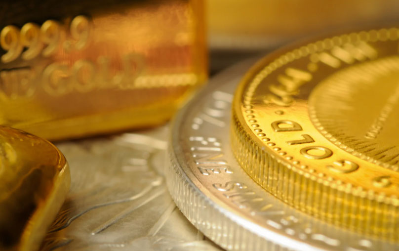 Gold coins and Silver coins